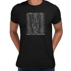 Born to be a rockstar Abstract Typography Unisex T-shirt - Kuzi Tees