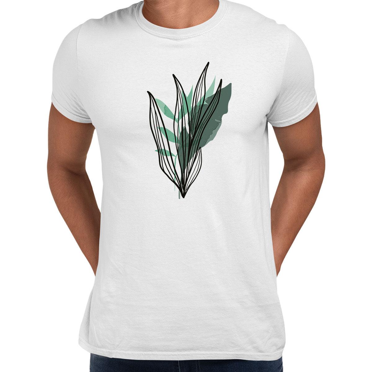 Botanical Wild Leaf Design T-Shirt Colorful Art Print Plant Women Kids Unisex T-shirt - Kuzi Tees