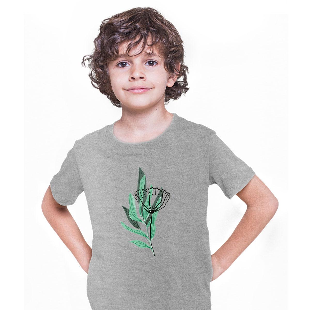 Botanical Summer Colorful Art Print Plant Short Sleeve Abstract T-shirt for Kids - Kuzi Tees