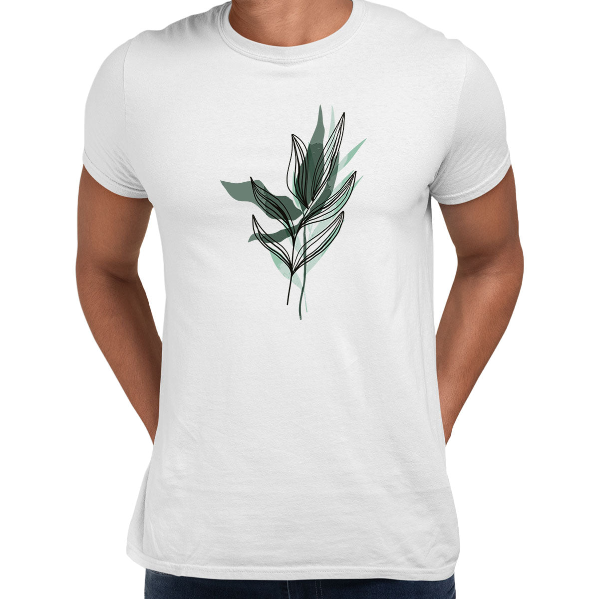 Summer Leaf Floral T-Shirt Colorful Art Print Botanical Plant Women Kids Unisex T-shirt - Kuzi Tees