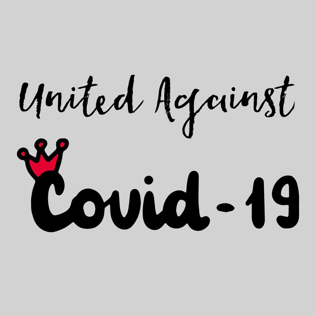 Covid19 United Against Covid 19 - Black White & Black T-shirt - Kuzi Tees