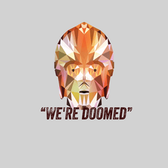 CP3O We are Doomed Famous Star Wars character quote Unisex Male T-shirt - Kuzi Tees