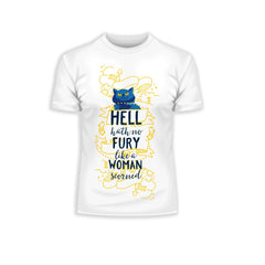 Hell Hath No Fury Like A Woman Scorned Typography T-Shirt - Kuzi Tees