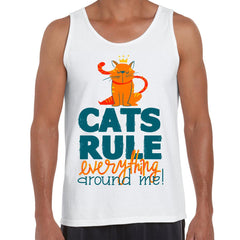 Cats Rule Everything Around Me Tank Top - Kuzi Tees