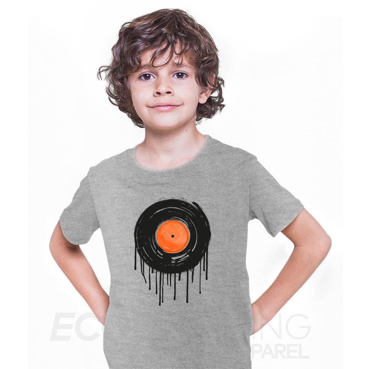 DJ T-Shirt Vinyl Minimal Drum & Bass Novelty Deck Decks Turntable LP Record T-shirt for Kids - Kuzi Tees