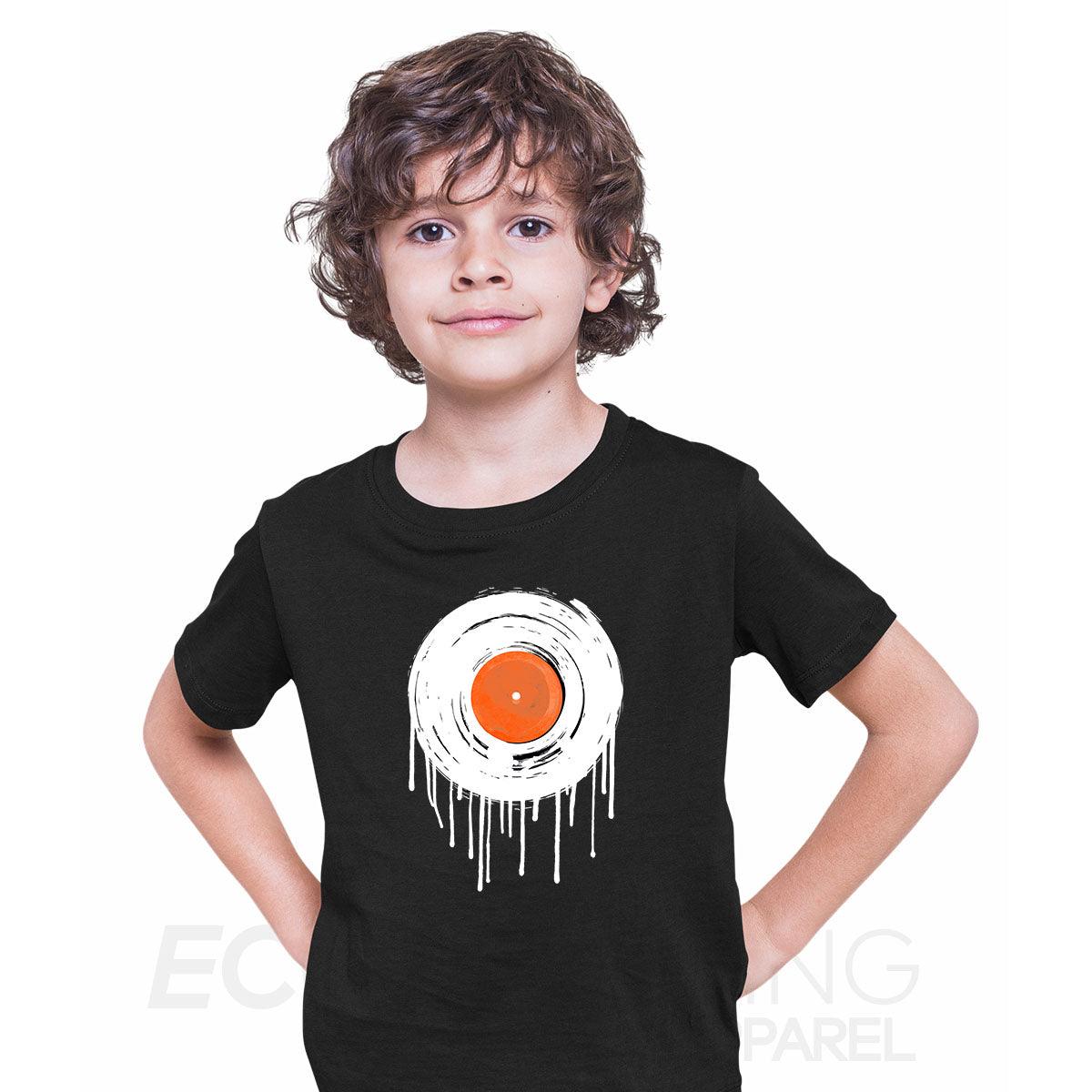 DJ T-Shirt Vinyl Minimal Drum & Bass Novelty Deck Decks Turntable LP Record T-shirt for Kids - Kuzi Tees