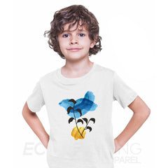 Botanical Flowers Leaves Abstract Novelty Crew Neck Birthday Summer T-shirt for Kids - Kuzi Tees