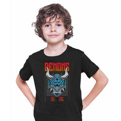 Chinese demon Street Festive Scary Art T-shirt for Kids - Kuzi Tees