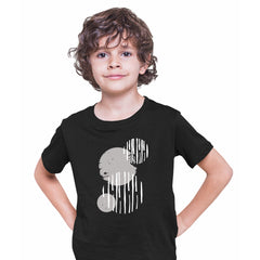 Modern Art Circles T-Shirt Print Abstract Short Round Neck Funny Birthday Gift T-shirt for Kids - Kuzi Tees