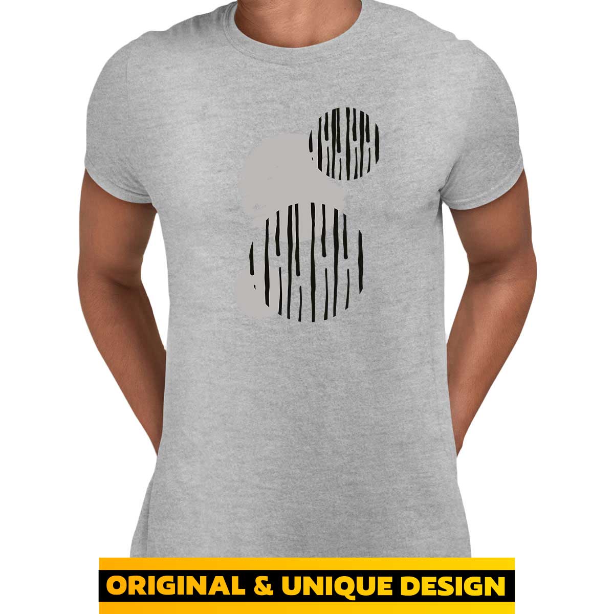 Modern Art Circles T-Shirt Print Abstract Short Round Neck Funny Birthday Gift Unisex T-shirt - Kuzi Tees