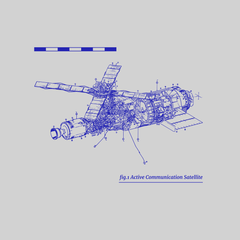 Sleeveless Communication Satellite Blue Print Unisex Tank Top - Kuzi Tees