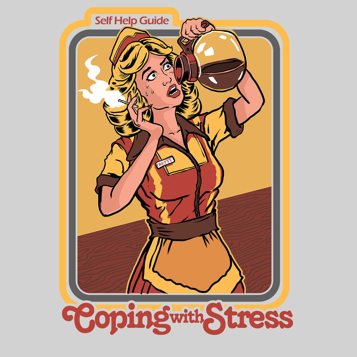 Coping with Stress Twisted nostalgia Steven Rhodes Unisex Tee