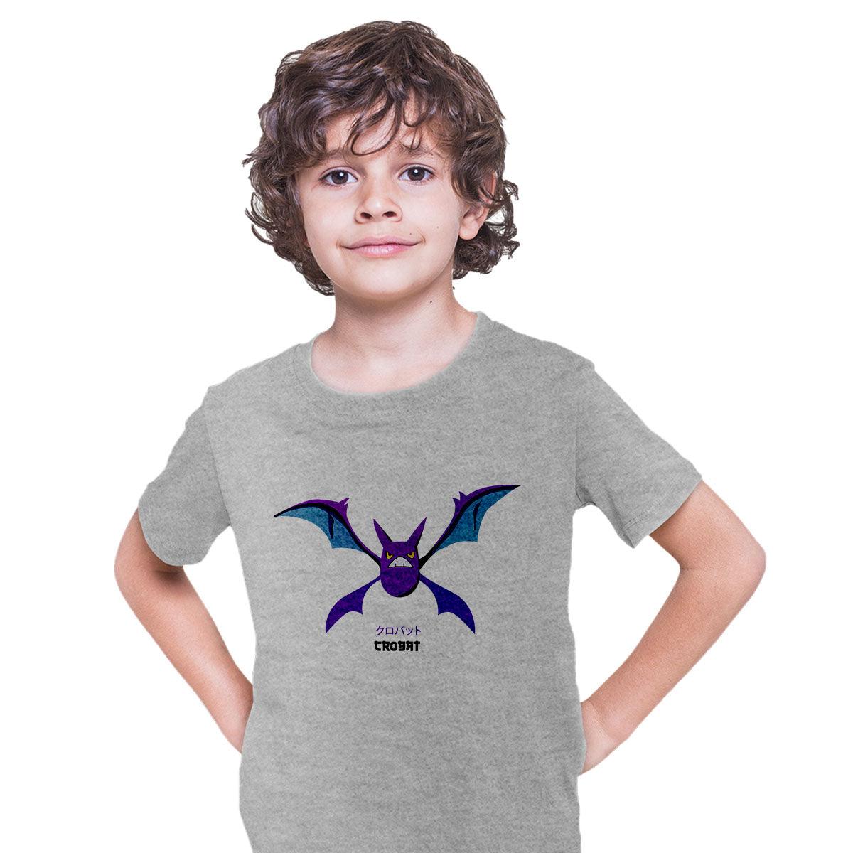 Crobat Pokemon Golbat Creatures Japanese Culture Typography T-shirt for Kids - Kuzi Tees