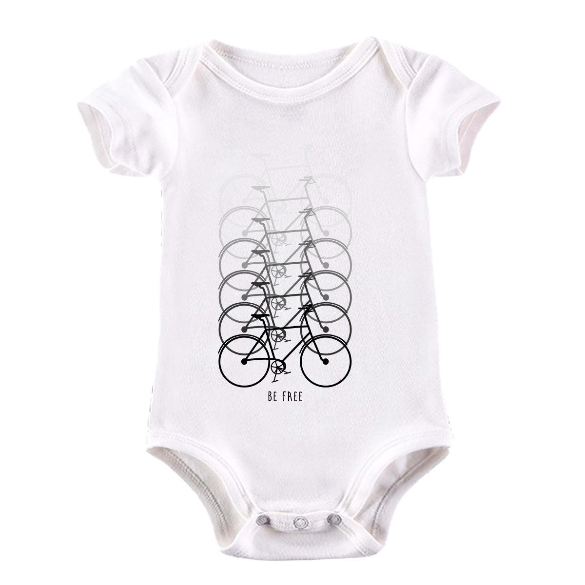 Cycling Evolution Gradient Funny Cyclist Bike Bicycle Racer Road Baby & Toddler Body Suit - Kuzi Tees