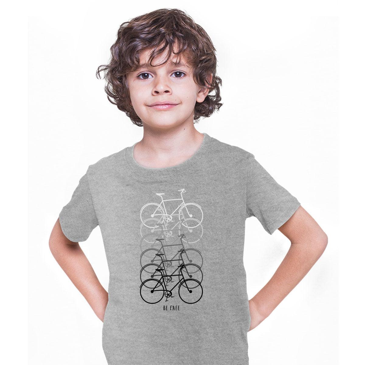 Cycling T-Shirt Evolution Gradient Funny Cyclist Bike Bicycle Racer Road T-shirt for Kids - Kuzi Tees