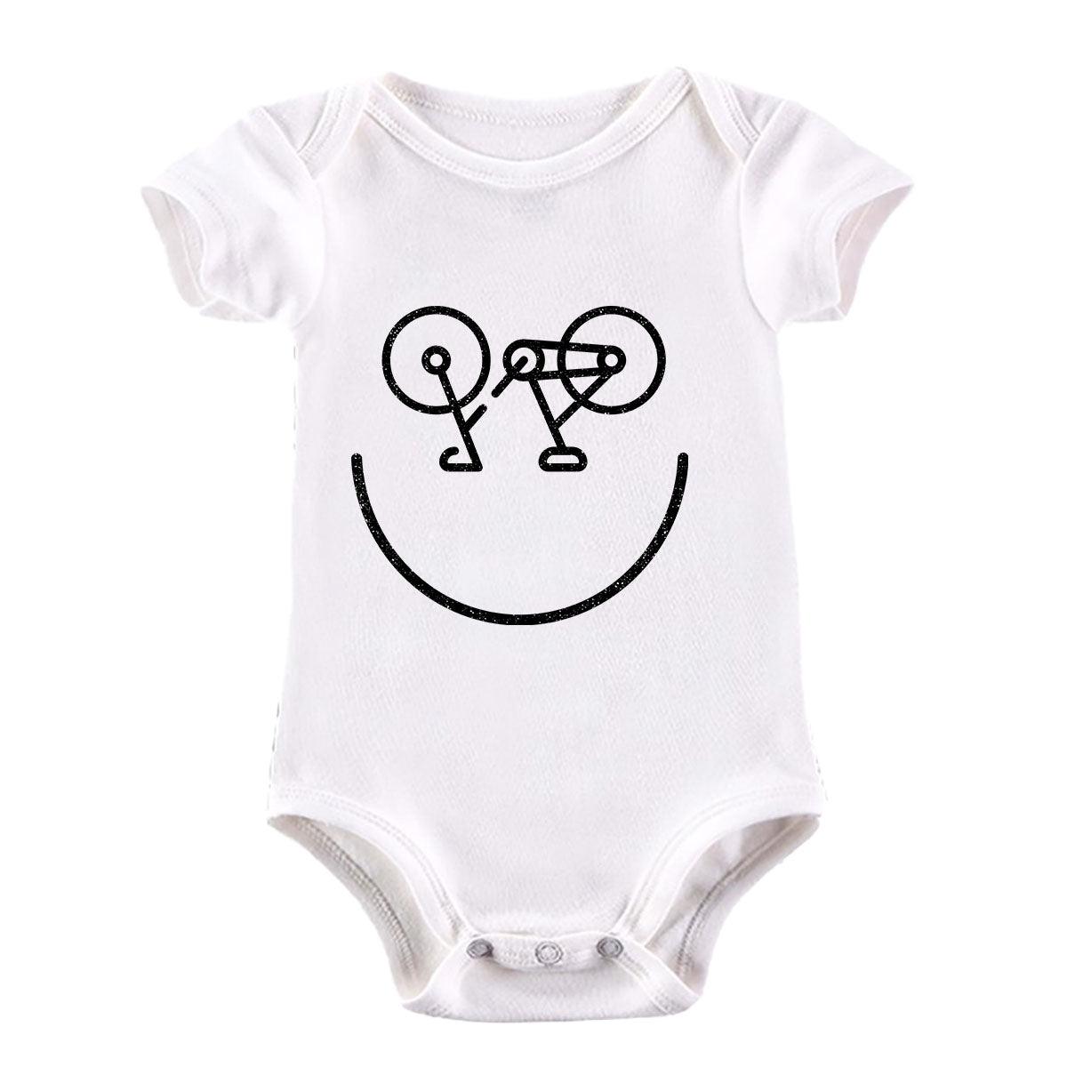 Happy Cycling Logo Novelty Fitness Sport Gym Baby & Toddler Bodysuit - Kuzi Tees