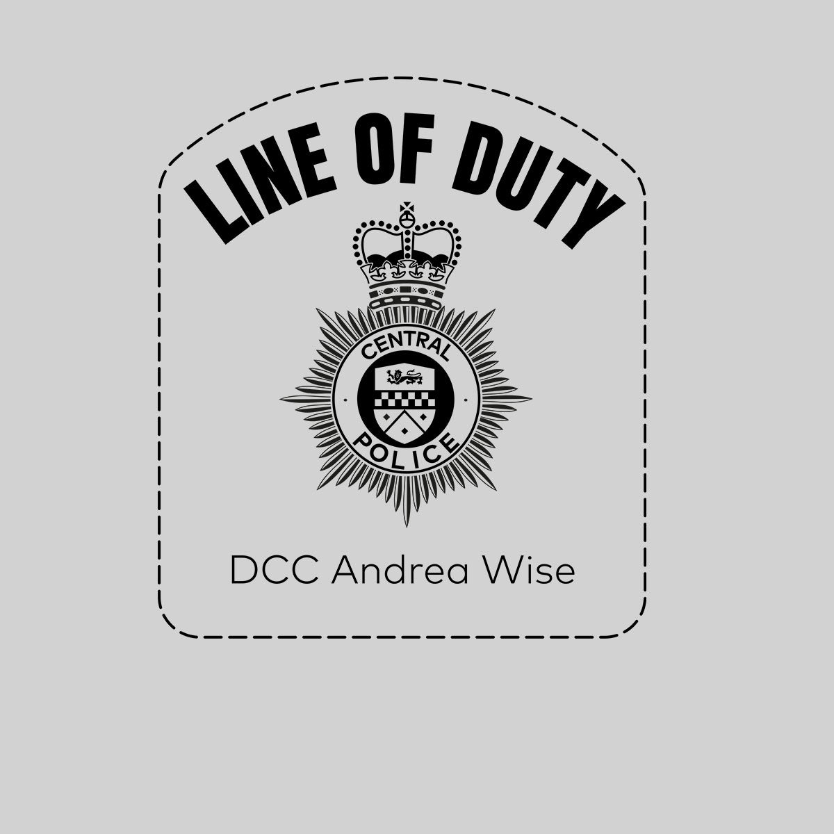 Line of duty - DCC Andrea Wise Mens Printed BBC TV Series 6 T-Shirt Inspired By Police Logo Unisex T-Shirt - Kuzi Tees