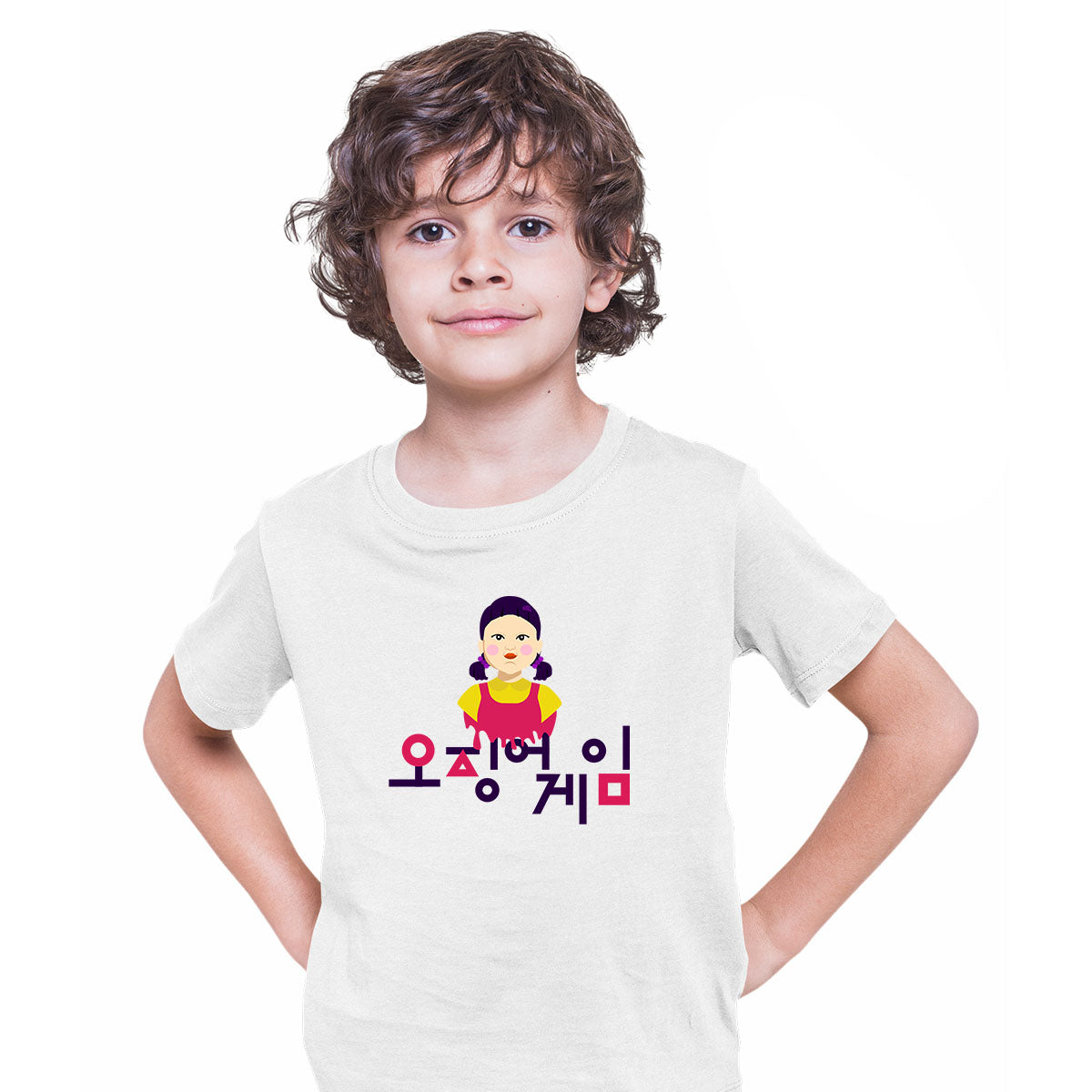 The Doll Red light Green light Game T-shirt for Kids - Kuzi Tees