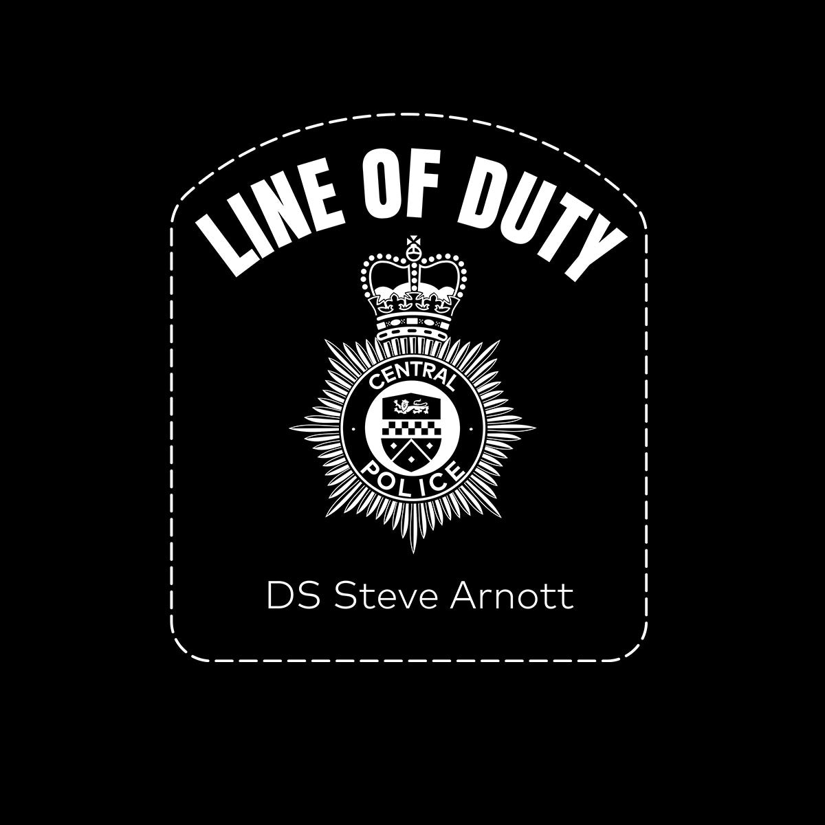 Line of duty - DS Steve Arnott Mens Printed BBC TV Series 6 T-Shirt Inspired By Police Logo Unisex T-Shirt - Kuzi Tees