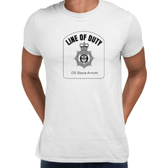 Line of duty - DS Steve Arnott Mens Printed BBC TV Series 6 T-Shirt Inspired By Police Logo Unisex T-Shirt - Kuzi Tees