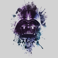 Darth Vader Artistic Helmet Watercolour Splash Star Wars Movie Crew Neck t shirt - Kuzi Tees