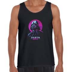 Iconic Darth Vader Death Star Movie Neon Punk Retro Black Tank Top - Kuzi Tees