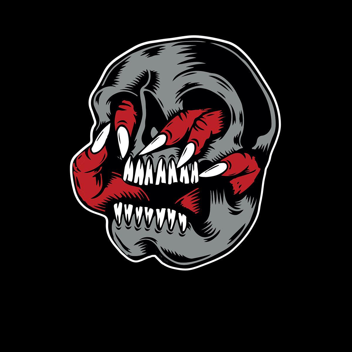 Death Skull T-Shirt Gothic Dark Funny Novelty Metal Kid's Tee - Kuzi Tees