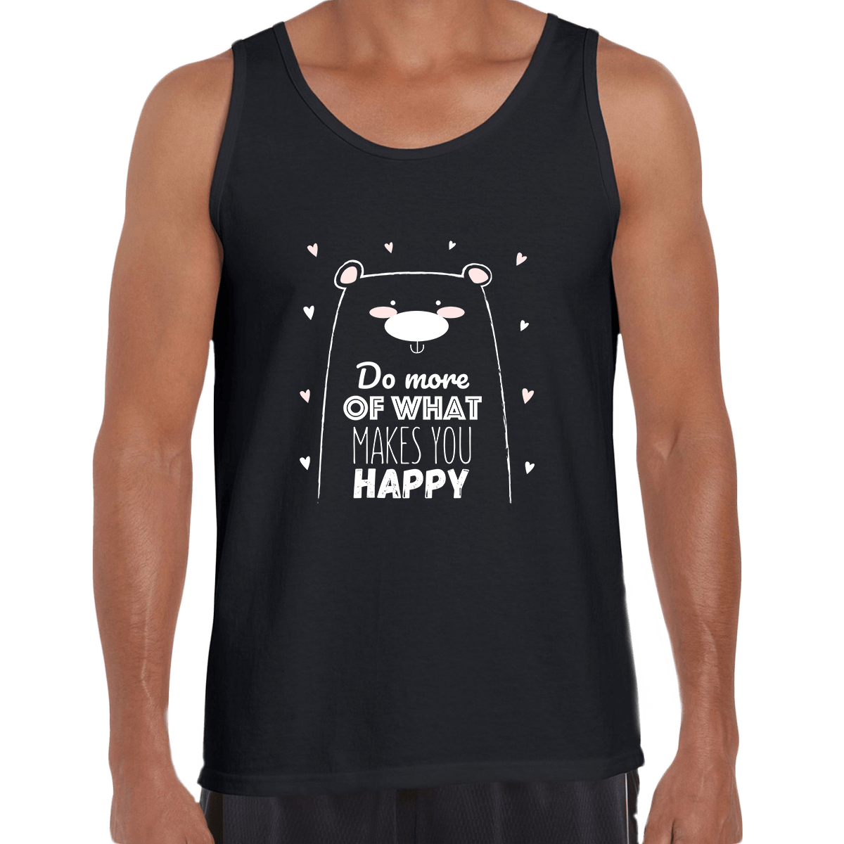 Funny Animal Quote Shirt Do More of What Makes you Happy Dog Unisex Tank Top - Kuzi Tees