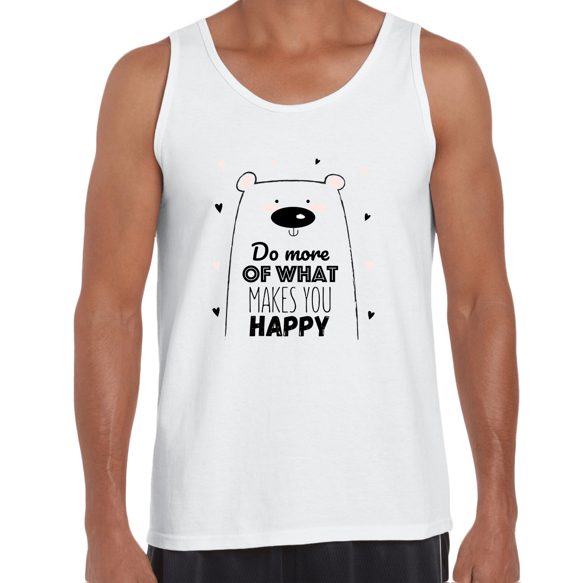 Funny Animal Quote Shirt Do More of What Makes you Happy Dog Unisex Tank Top - Kuzi Tees