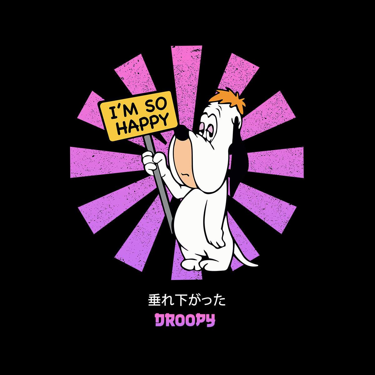 Droopy Cartoon Japanese Retro Funny Tee Xmas Gift Typography Unisex T-Shirt - Kuzi Tees