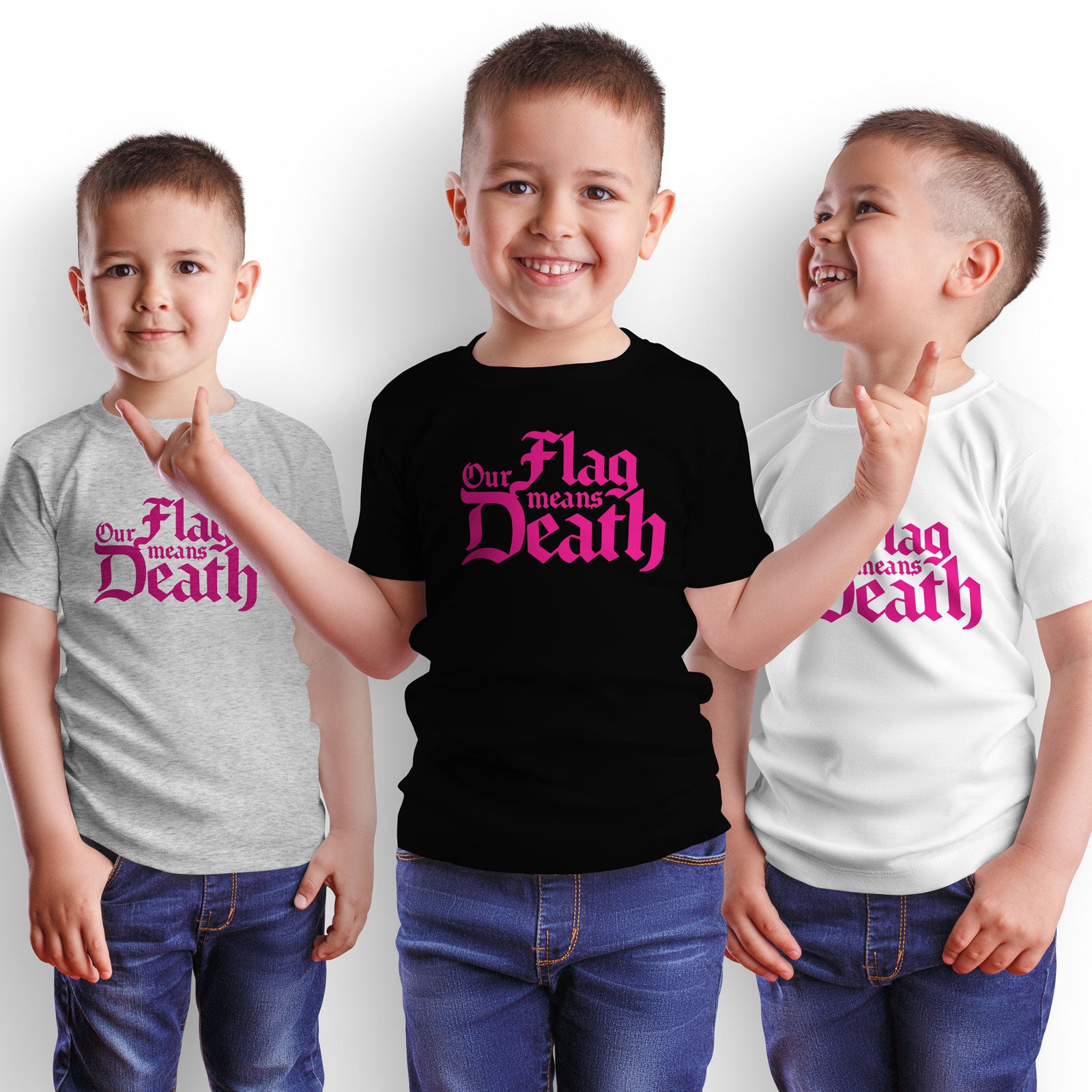 Our Flag means death Pirates of the Carribean Kids T-shirt - Kuzi Tees