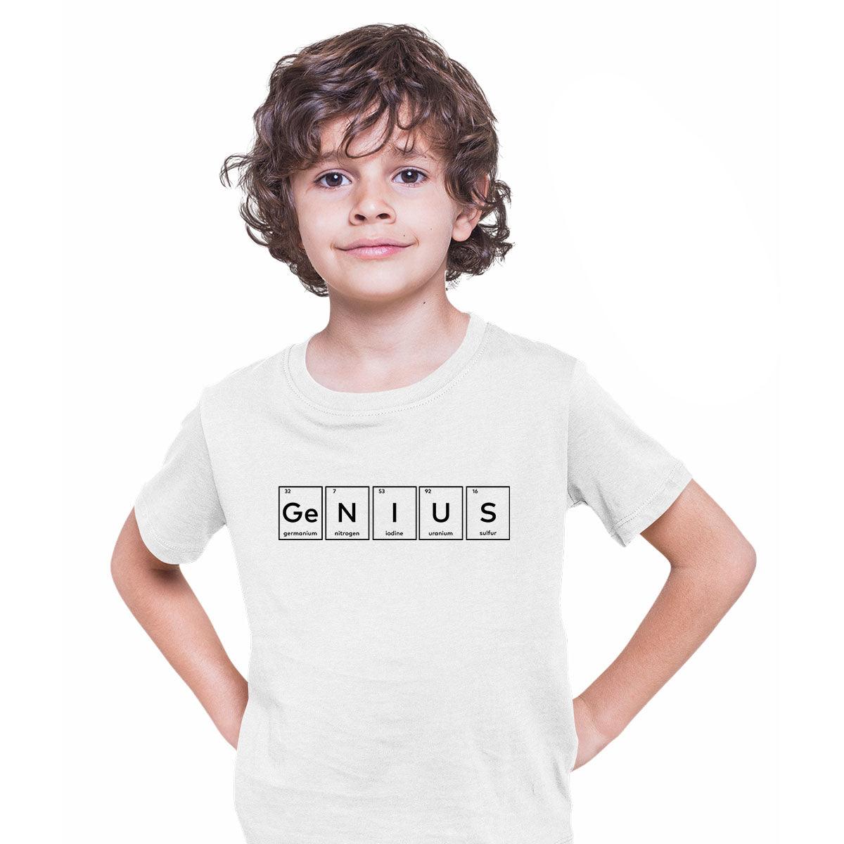 Genius Kids Funny T-Shirt Novelty Joke Tee Rude Gift Him Dad Birthday Slogan T-shirt for Kids - Kuzi Tees