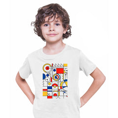 Steampunk Mechanic Art Abstract Tee Typography T-shirt for Kids - Kuzi Tees