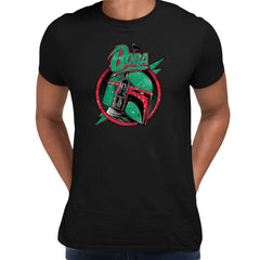 Boba Helmet Star Wars Hunter T-shirt - Kuzi Tees