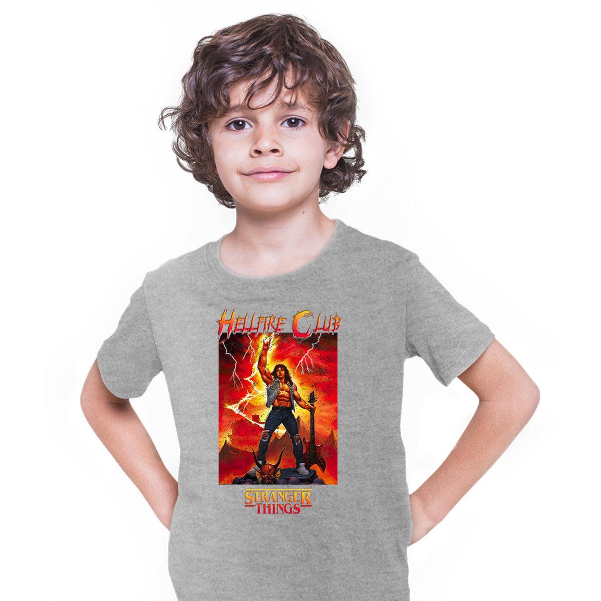 Eddie Munson Hellfire Club Guitar Power Stranger Things 4 Kids T-shirt - Kuzi Tees