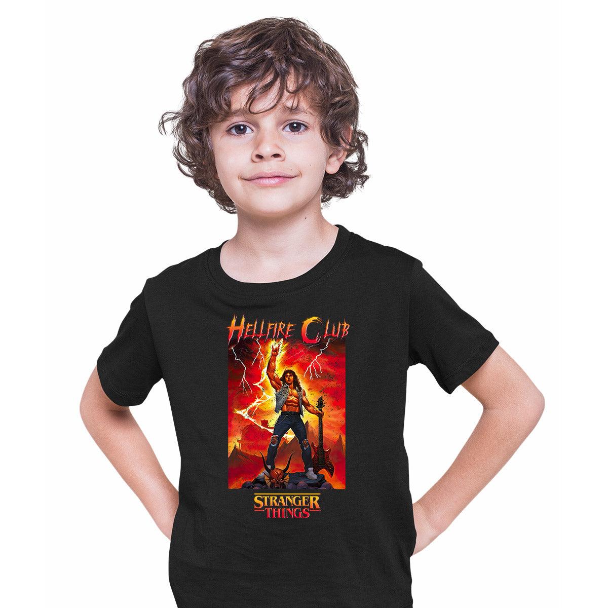 Eddie Munson Hellfire Club Guitar Power Stranger Things 4 Kids T-shirt - Kuzi Tees