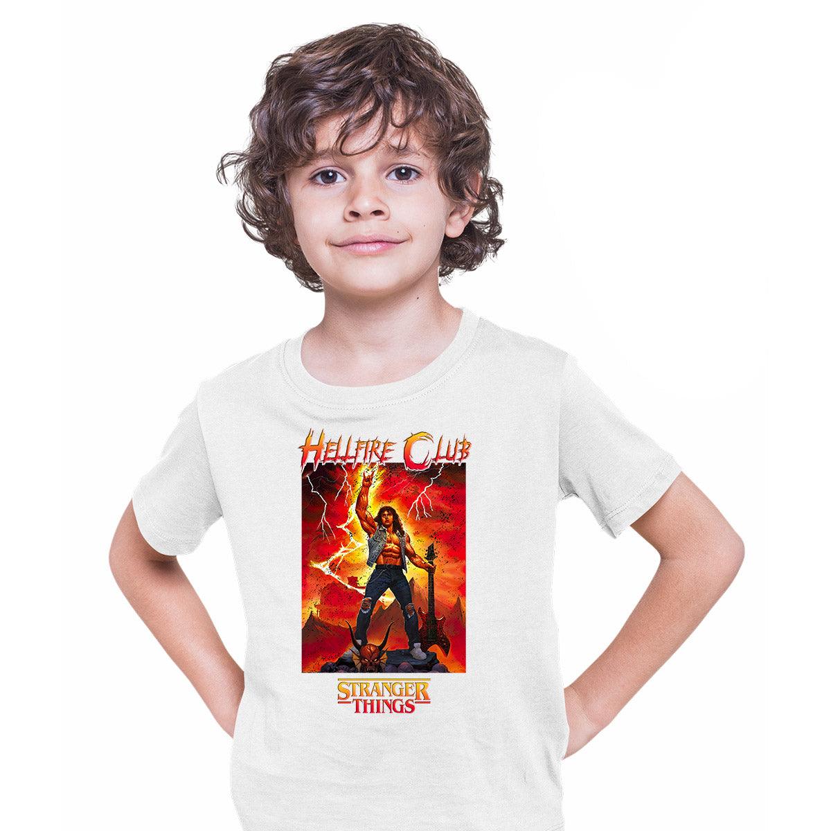 Eddie Munson Hellfire Club Guitar Power Stranger Things 4 Kids T-shirt - Kuzi Tees