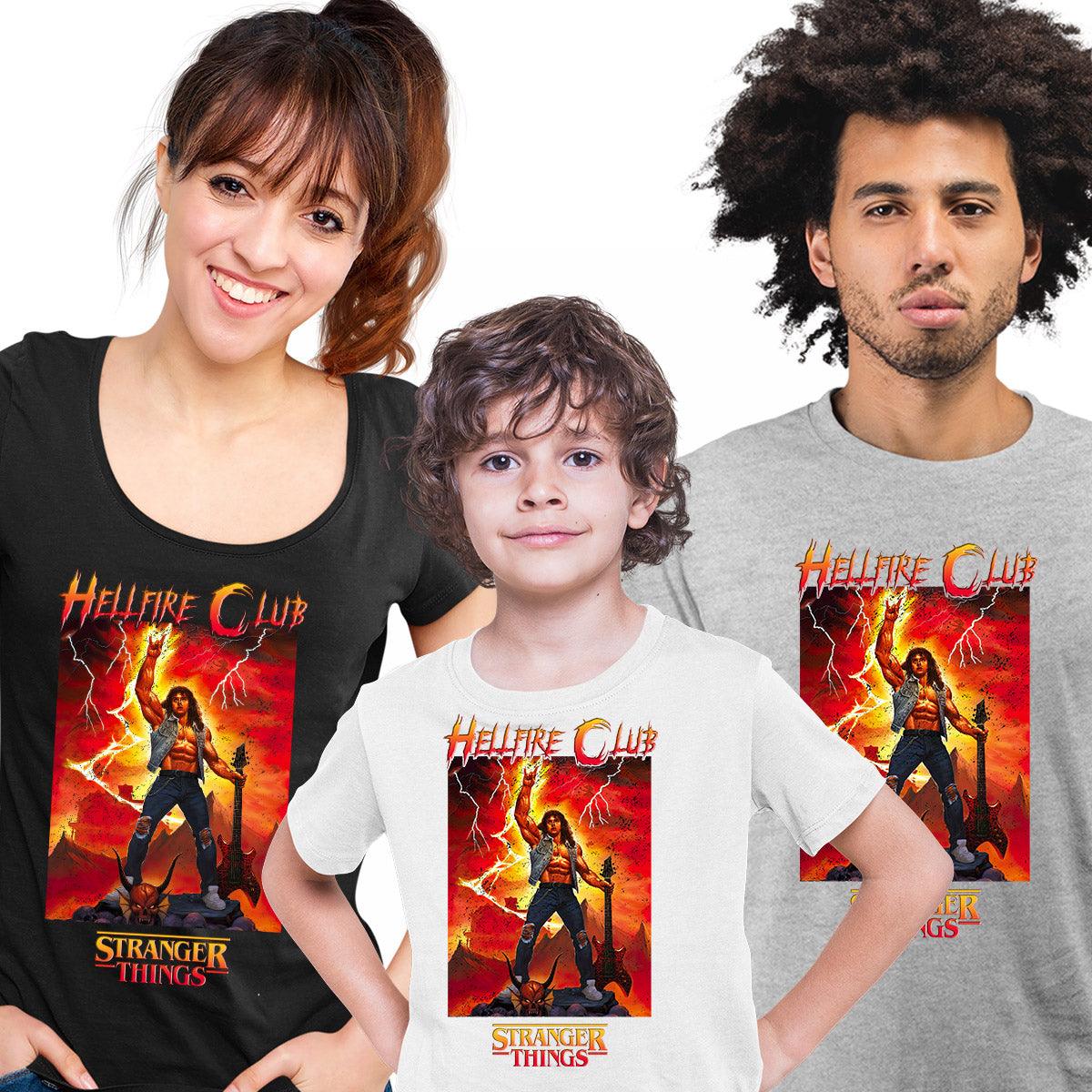 Eddie Munson Hellfire Club Guitar Power Stranger Things 4 Unisex Tee - Kuzi Tees