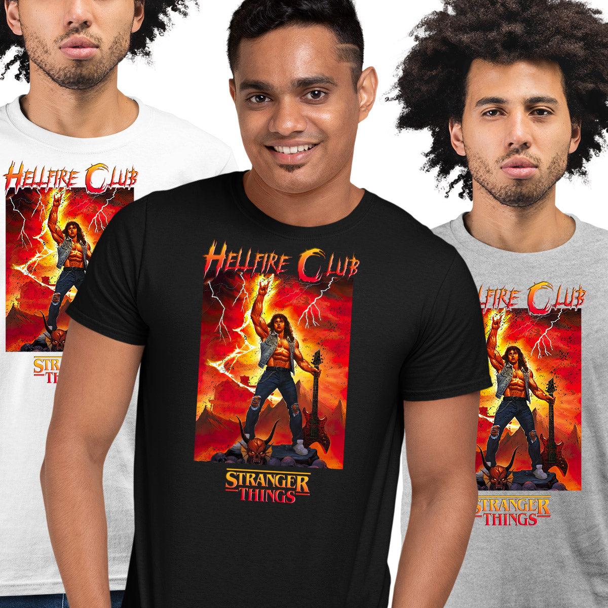 Eddie Munson Hellfire Club Guitar Power Stranger Things 4 Unisex Tee - Kuzi Tees