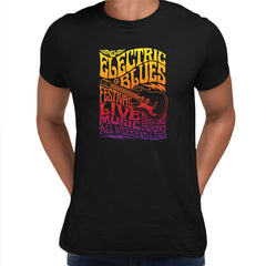 Electric Blues Live Music festival Santa Cruz California Typography Unisex T-shirt - Kuzi Tees