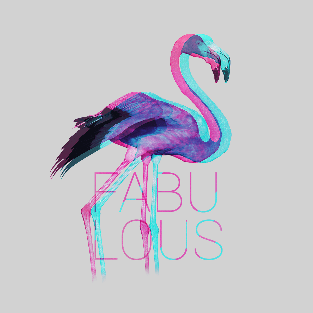 Fabulous Flamingo Inspiring Beauty Unisex Black & White Tank Top - Kuzi Tees