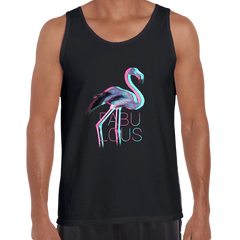 Fabulous Flamingo Inspiring Beauty Unisex Black & White Tank Top - Kuzi Tees