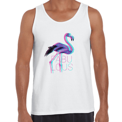 Fabulous Flamingo Inspiring Beauty Unisex Black & White Tank Top - Kuzi Tees