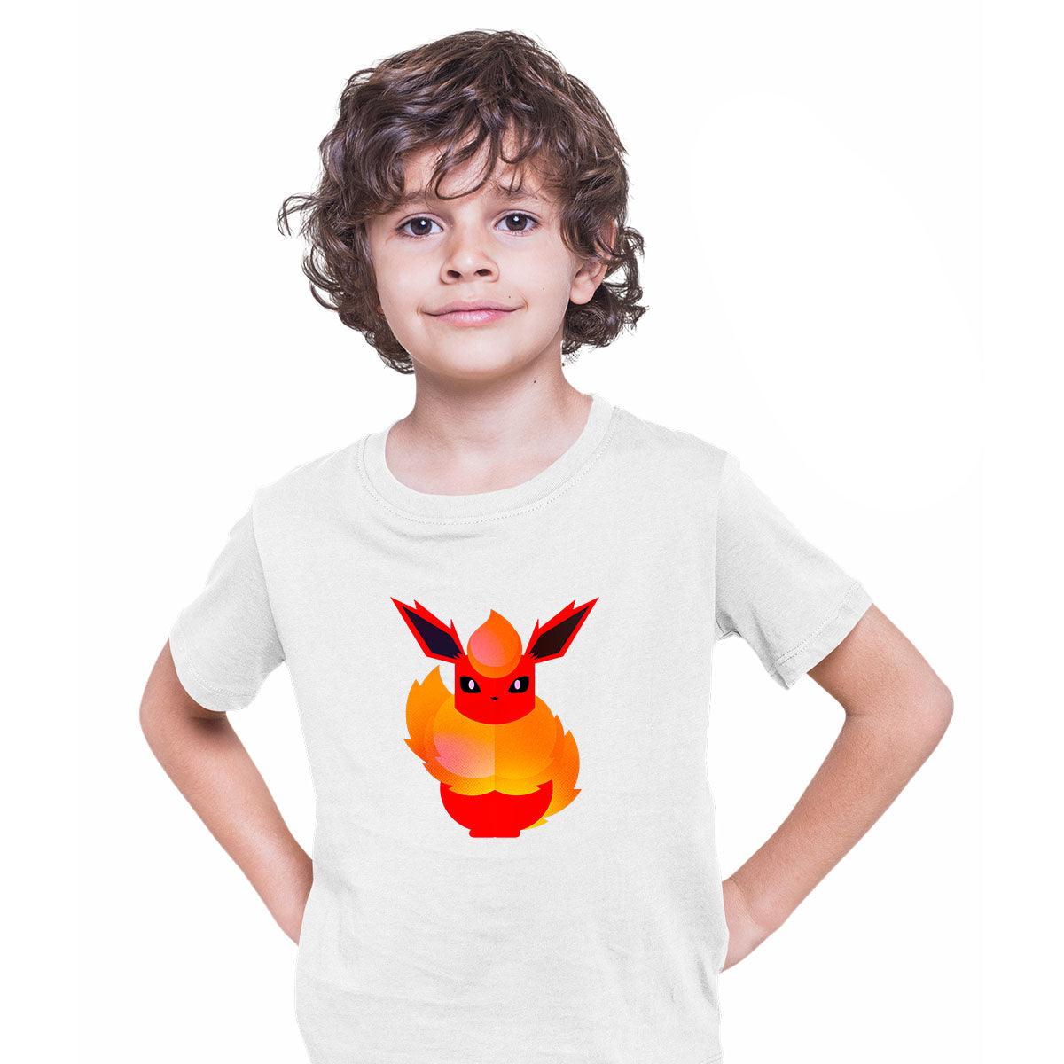 Flareon Pokemon Go T-shirt for Kids Boys Girls Brand New - Kuzi Tees