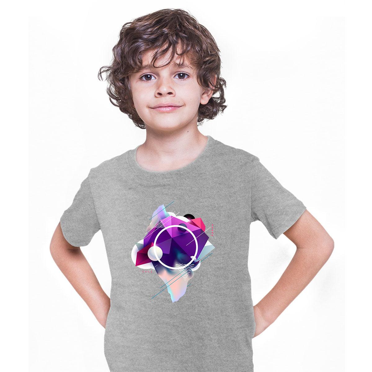 Fluid 3D T-Shirt Mixed Shapes Abstract Design Birthday Gift Funny T-shirt for Kids - Kuzi Tees