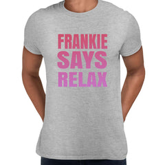 Frankie Says Relax T-Shirt 80s London UK Hollywood Tee Retro Soho Music Tee - Pink Unisex T-shirt - Kuzi Tees