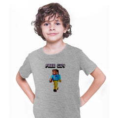 Minecraft Free Guy Funny Movie Tee Typography T-shirt for Kids - Kuzi Tees