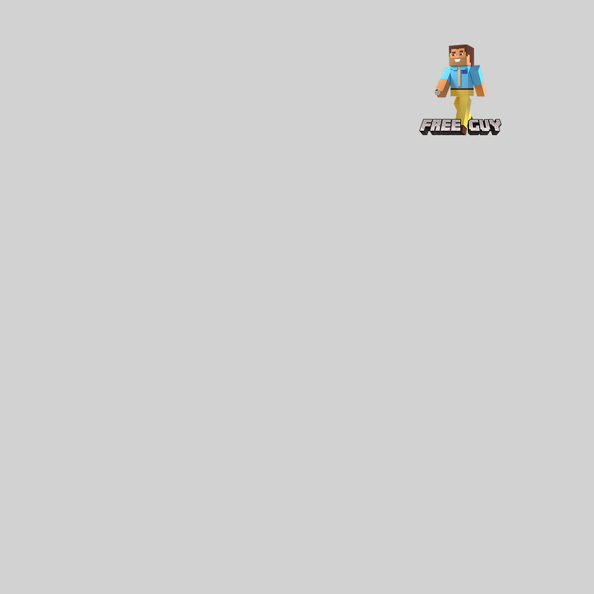 Minecraft Free Guy Movie Pocket Size Tee Typography T-shirt for Kids - Kuzi Tees