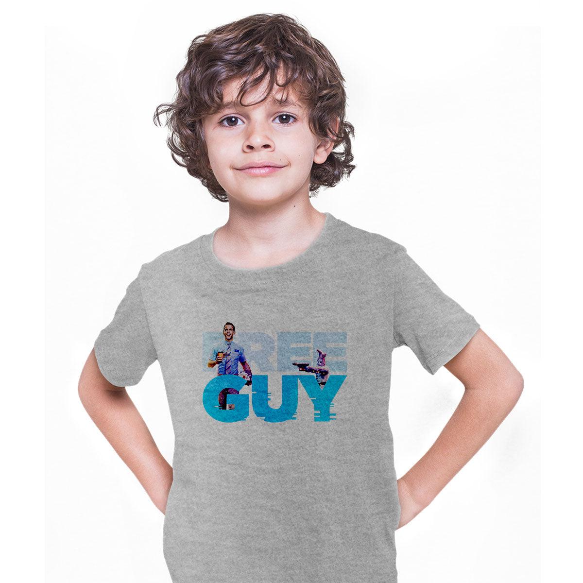 Free Guy Funny Movie Tee Typography T-shirt for Kids - Kuzi Tees