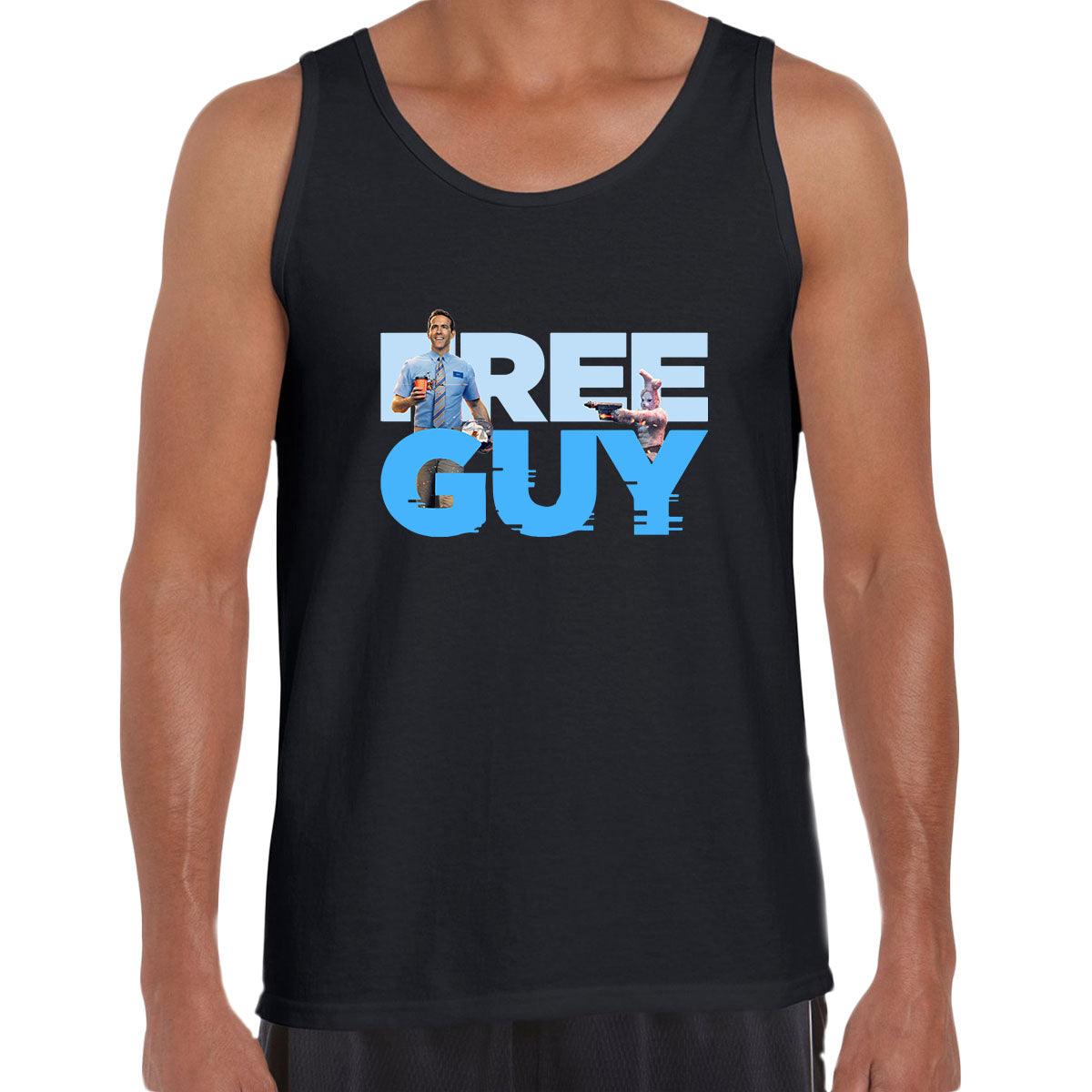 Free Guy Funny Movie Typography Unisex Tank Top - Kuzi Tees